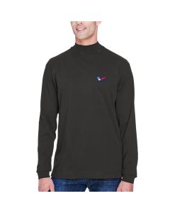 Devon & Jones Sueded Cotton Jersey Mock Turtleneck