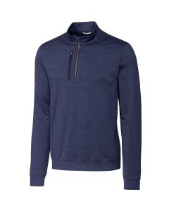 Cutter & Buck Mens Stealth Heathered Quarter-Zip Pullover